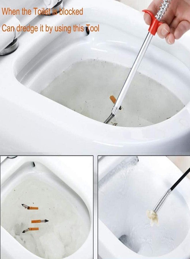 PUTHAK 0.9 Meter (35 inch) Sewer Trash Pickup Grabber Sink Drain Clog Dredge Tool Remover,Drain Pipeline Sink Tube Hair Catcher, Drain Augers Grabber Picker Gripper Dredge Tool with Claw - Image 2